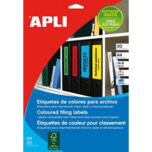APLI 001375 190 x 61 mm Pack of 80 Labels Folder Blue APLI 001375 190 x 61 mm Pack of 80 Labels Folder Blue