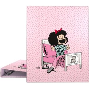 Grafoplás A4 Ring Binder Mafalda Morning 4 Mixed Rings 25 mm Soft to The Touch FSC Certified Hard Covers Perfect School Supplies Grafoplás A4 Ring Binder Mafalda Morning 4 Mixed Rings 25 mm Soft to The Touch FSC Certified Hard Covers Perfect School Supplies