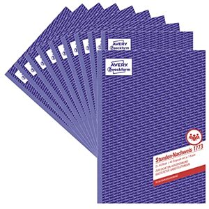 Avery 1773-10 Hour Proof (A4, self-Copying, Tested by Legal Experts, for Germany and Austria for Complete Working time Recording, 2 x 40 Sheets), Pack of 10, White/Yellow, Blue Avery 1773-10 Hour Proof (A4, self-Copying, Tested by Legal Experts, for Germany and Austria for Complete Working time Recording, 2 x 40 Sheets), Pack of 10, White/Yellow, Blue