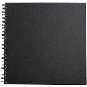 Clairefontaine Ref 34261C Goldline Wirebound Pad (64 White Sheets) 30.5 x 30.5cm Size, 140gsm Paper, Square Layout Black Cover Suitable for Dry Techniques Clairefontaine Ref 34261C Goldline Wirebound Pad (64 White Sheets) 30.5 x 30.5cm Size, 140gsm Paper, Square Layout Black Cover Suitable for Dry Techniques
