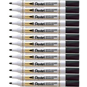 Pentel 4.2 mm Bullet Tip White Board Marker Black (Pack of 12 Pens) Pentel 4.2 mm Bullet Tip White Board Marker Black (Pack of 12 Pens)