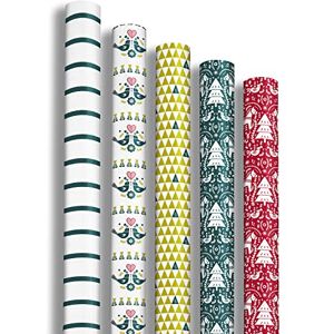 Clairefontaine 201936AMZC A Box Of 12 Rolls Of Gift Paper Paper Excellia 80g Dimensions: 2x0,70m Pattern: Christmas, Fir trees, Horses, Red/Green, Birds Clairefontaine 201936AMZC A Box Of 12 Rolls Of Gift Paper Paper Excellia 80g Dimensions: 2x0,70m Pattern: Christmas, Fir trees, Horses, Red/Green, Birds