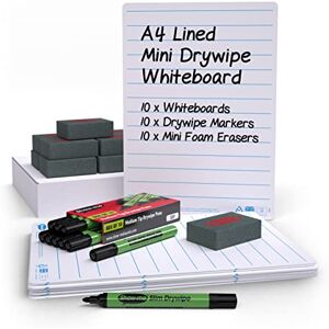 SHOW-ME LIB10A Lined Double-Sided Boards – A4 Size for Drywipe and White Board Pens – Ideal for Classrooms, Schools and Education (10 Sets) SHOW-ME LIB10A Lined Double-Sided Boards – A4 Size for Drywipe and White Board Pens – Ideal for Classrooms, Schools and Education (10 Sets)
