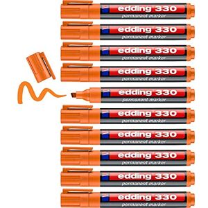 edding 330 permanent marker orange 10 pens chisel tip 1-5 mm waterproof, quick-drying, smear-proof pens for cardboard, plastic, glass, wood, metal and fabric edding 330 permanent marker orange 10 pens chisel tip 1-5 mm waterproof, quick-drying, smear-proof pens for cardboard, plastic, glass, wood, metal and fabric