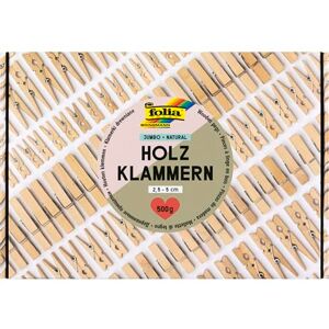 Folia Jumbo Natural 22994 22994 Wooden Pegs, 500 g, Natural Look, Pack of 400, Natural, 2.5-5 cm Folia Jumbo Natural 22994 22994 Wooden Pegs, 500 g, Natural Look, Pack of 400, Natural, 2.5-5 cm