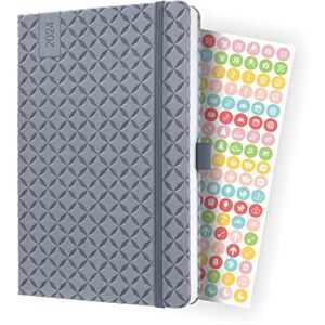 Sigel J4121 Jolie Weekly planner 2024, hardcover, 13,5 x 20,3 cm, 174 pages, light Grey Sigel J4121 Jolie Weekly planner 2024, hardcover, 13,5 x 20,3 cm, 174 pages, light Grey