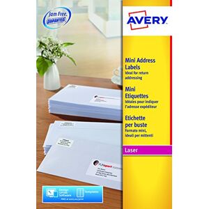 Avery Spain L7654-100 Box of 4000 White Labels 45.7 x 25.4 mm for Laser Avery Spain L7654-100 Box of 4000 White Labels 45.7 x 25.4 mm for Laser