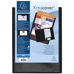 Exacompta Ref 43501E Kreacover Personalisable Presentation Folder Suitable for A4 Documents, Business Card Slot, Pre-Cut Tabs for Holding Documents Black (Pack of 10) Exacompta Ref 43501E Kreacover Personalisable Presentation Folder Suitable for A4 Documents, Business Card Slot, Pre-Cut Tabs for Holding Documents Black (Pack of 10)