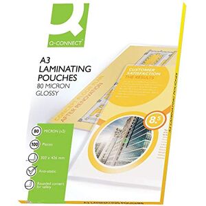 Q-Connect A3 Laminating Pouch 80 Micron (Pack of 100) KF04122 Q-Connect A3 Laminating Pouch 80 Micron (Pack of 100) KF04122