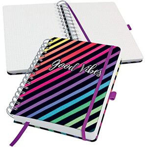 Sigel JN651 Spiral notebook premium, A5, blank, hardover, rainbow pattern, Black Jolie Sigel JN651 Spiral notebook premium, A5, blank, hardover, rainbow pattern, Black Jolie