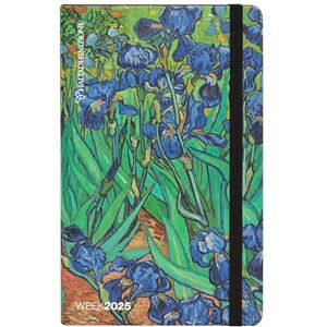 Franco Cosimo Panini Halta Definition 12 Month Large Weekly Planner, 2025 Diary with Printed Cover with a Van Gogh Artwork, Elastic Closure, Double Bookmark and 192 Pages, 13 x 21 cm, Iris Franco Cosimo Panini Halta Definition 12 Month Large Weekly Planner, 2025 Diary with Printed Cover with a Van Gogh Artwork, Elastic Closure, Double Bookmark and 192 Pages, 13 x 21 cm, Iris
