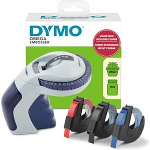 Dymo Embossing Label Maker with 3 Label Tapes Omega Label Maker Starter Kit SmallErgonomic Design with Turn Click Wheel For HomeDIY & Crafting (£/€ÄÖ & Ü) Dymo Embossing Label Maker with 3 Label Tapes Omega Label Maker Starter Kit SmallErgonomic Design with Turn Click Wheel For HomeDIY & Crafting (£/€ÄÖ & Ü)