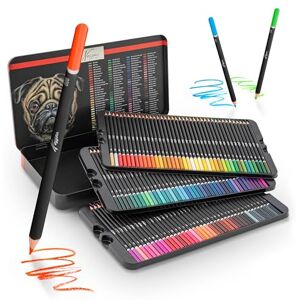 VAN NASSAU FINE ART Professional 120-Piece Colouring Pencils Set in a Tin Presentation Box, Wooden Pencils Drawing Set, Coloured Leads, for Children and Adults VAN NASSAU FINE ART Professional 120-Piece Colouring Pencils Set in a Tin Presentation Box, Wooden Pencils Drawing Set, Coloured Leads, for Children and Adults