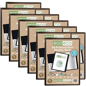 eco-eco A4 50% Recycled 40 Pocket Presentation Display Book Folder (Pack of 12), eco004x12 eco-eco A4 50% Recycled 40 Pocket Presentation Display Book Folder (Pack of 12), eco004x12