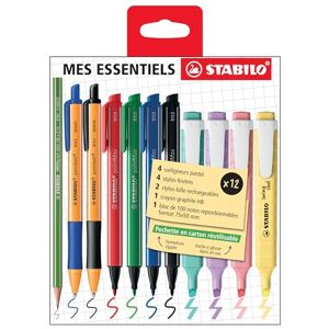STABILO My Essentials Pen Set swing cool Pastel, pointMax, pointball, GREENgraph and Notepad Pack of 12 Assorted Colours STABILO My Essentials Pen Set swing cool Pastel, pointMax, pointball, GREENgraph and Notepad Pack of 12 Assorted Colours