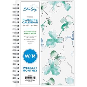 Blue Sky 2023 Weekly and Monthly Planner, January December, 5" x 8", Frosted Cover, Wirebound, Lindley (101579-23) Blue Sky 2023 Weekly and Monthly Planner, January December, 5" x 8", Frosted Cover, Wirebound, Lindley (101579-23)