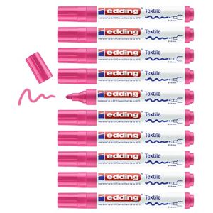edding 4500 textile marker neon pink box of 10 round nib 2-3 mm permanent fabric markers for drawing on textiles, wash-resistant up to 60 °C marker pens for fabric lettering edding 4500 textile marker neon pink box of 10 round nib 2-3 mm permanent fabric markers for drawing on textiles, wash-resistant up to 60 °C marker pens for fabric lettering