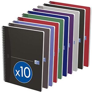 Oxford Office Essentials 100100385 Pack of 10 Bound Notebook with Soft Cover Notebook 100 pages-Assorted Colours Oxford Office Essentials 100100385 Pack of 10 Bound Notebook with Soft Cover Notebook 100 pages-Assorted Colours
