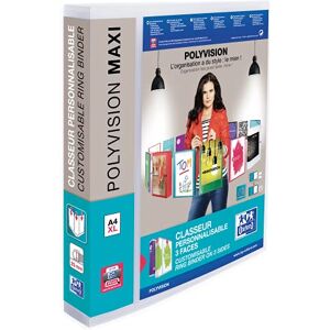Oxford Elba Polyvision Maxi 100201773 Ring Binder A4 4 Rings Spine Width 4.5 cm for 300 DIN A4 Pages Extra Wide Customisable Transparent Oxford Elba Polyvision Maxi 100201773 Ring Binder A4 4 Rings Spine Width 4.5 cm for 300 DIN A4 Pages Extra Wide Customisable Transparent