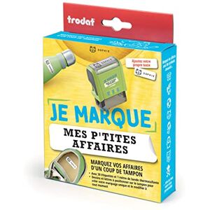 Trodat Je Marque mes P'tites Affaires Stamp Mark Your Children's Things with a Complete and Matching Set Labels + Letters with Drawings Ideal for Marking Trodat Je Marque mes P'tites Affaires Stamp Mark Your Children's Things with a Complete and Matching Set Labels + Letters with Drawings Ideal for Marking