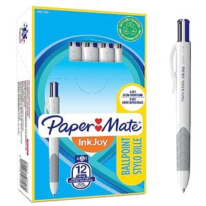 Paper Mate InkJoy Quatro 4-Colour Ballpoint Pen Business Colours Medium Point (1.0 mm) 12 Count Paper Mate InkJoy Quatro 4-Colour Ballpoint Pen Business Colours Medium Point (1.0 mm) 12 Count