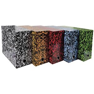 Exacompta Ref 89820E Annonay File Transfer Box 250 x 330mm in Size, Suitable for Storing A4 Documents, Metal Reinforced 120mm Spine, Marbled Effect Assorted Colours (Pack of 5) Exacompta Ref 89820E Annonay File Transfer Box 250 x 330mm in Size, Suitable for Storing A4 Documents, Metal Reinforced 120mm Spine, Marbled Effect Assorted Colours (Pack of 5)