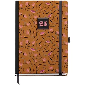 Miquelrius 2025 Diary, Yearly Diary 155 x 213 mm, Day Page Agenda, Laminated Cardboard Cover, Spiral, Elastic Closure, Paper 80 g/m², Spanish, English and Portuguese, Autumn Miquelrius 2025 Diary, Yearly Diary 155 x 213 mm, Day Page Agenda, Laminated Cardboard Cover, Spiral, Elastic Closure, Paper 80 g/m², Spanish, English and Portuguese, Autumn