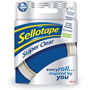 Sellotape Super Clear Tape 24mm x 50m (6 Pack) 1569087 Sellotape Super Clear Tape 24mm x 50m (6 Pack) 1569087