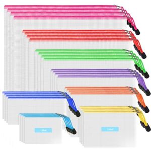 NORTHERN BROTHERS Plastic Wallets Zip Folders 32PCS Zip Lock Bags Waterproof Document File Folders Mesh Zipper Pouches Storage Bags for School, Office Supply, Home and Travel (8 Sizes B4 A4 B5 A5 B6 A6 Bill B8) NORTHERN BROTHERS Plastic Wallets Zip Folders 32PCS Zip Lock Bags Waterproof Document File Folders Mesh Zipper Pouches Storage Bags for School, Office Supply, Home and Travel (8 Sizes B4 A4 B5 A5 B6 A6 Bill B8)