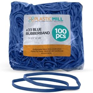 PlasticMill Rubber Bands #33 Size Blue Rubberbands 100 Count. PlasticMill Rubber Bands #33 Size Blue Rubberbands 100 Count.