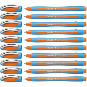 Schneider Slider Memo 150206 Ballpoint Pen XB Nib, Blue Barrel / Orange Ink (Pack of 10) Schneider Slider Memo 150206 Ballpoint Pen XB Nib, Blue Barrel / Orange Ink (Pack of 10)