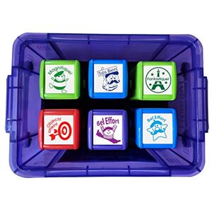 SuperStickers Six Effort and Praise French Stampers in a Storage Box, DSTB4810, 16.3L x 13.8W x 7H centimetres SuperStickers Six Effort and Praise French Stampers in a Storage Box, DSTB4810, 16.3L x 13.8W x 7H centimetres