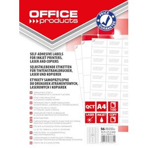 OFFICER PRODUCTS Office Products Self-Adhesive Labels 52.5 x 21.2 mm 100 Sheets A4 White Economical Self-Adhesive Address Labels Printable Address Labels OFFICER PRODUCTS Office Products Self-Adhesive Labels 52.5 x 21.2 mm 100 Sheets A4 White Economical Self-Adhesive Address Labels Printable Address Labels