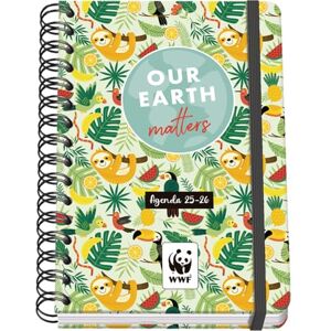 DOHE School Planner 2025 2026 Week to View, A5 Size (15x21 cm), Spanish and English, Double Spiral Binding and Elastic Band, Hard Cover, 4 Sticker Sheets WWF Tropic DOHE School Planner 2025 2026 Week to View, A5 Size (15x21 cm), Spanish and English, Double Spiral Binding and Elastic Band, Hard Cover, 4 Sticker Sheets WWF Tropic