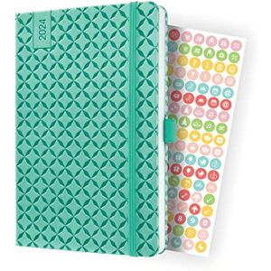 Sigel J4127 Jolie Weekly planner 2024, hardcover, 13,5 x 20,3 cm, 174 pages, mint Green Sigel J4127 Jolie Weekly planner 2024, hardcover, 13,5 x 20,3 cm, 174 pages, mint Green