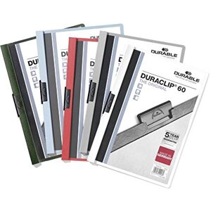 Durable DURACLIP 60 A4 Clip Folder Holds Up to 60 Sheets of A4 Paper Strong Metal Sprung Clip Pack of 25 Assorted Colour Folders for Organising Documents Durable DURACLIP 60 A4 Clip Folder Holds Up to 60 Sheets of A4 Paper Strong Metal Sprung Clip Pack of 25 Assorted Colour Folders for Organising Documents
