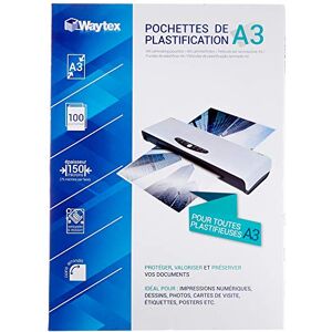 Waytex 100 x A3 75 Micron Thick Laminating Pouches 78276 Waytex 100 x A3 75 Micron Thick Laminating Pouches 78276