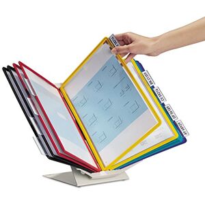 Durable VARIO Display Panel Desk Unit 10 Panels and Tabs in Assorted Colors Perfect for Storing and Displaying Letter Size Documents Durable VARIO Display Panel Desk Unit 10 Panels and Tabs in Assorted Colors Perfect for Storing and Displaying Letter Size Documents