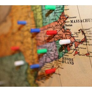MapMagnets 120 Assorted Magnetic Pins 4mm x 10mm (Red/Blue/Green/White) MapMagnets 120 Assorted Magnetic Pins 4mm x 10mm (Red/Blue/Green/White)