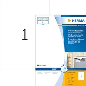 Herma White Rectangle Weatherproof Labels - 40 pcs Herma White Rectangle Weatherproof Labels - 40 pcs