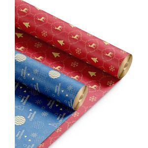 Kraft & Co 2 Pack Christmas Wrapping Paper Roll Festive Designed Recyclable Kraft Paper, Perfect for Holiday Gifts, Arts & Crafts-Wrapping for a Merry Christmas (44.5cm x 25m) (Snowflake New) Kraft & Co 2 Pack Christmas Wrapping Paper Roll Festive Designed Recyclable Kraft Paper, Perfect for Holiday Gifts, Arts & Crafts-Wrapping for a Merry Christmas (44.5cm x 25m) (Snowflake New)