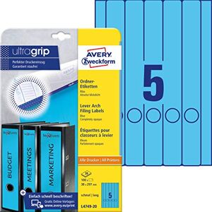 Avery L4749-20 Blue Self-adhesive Label Sheets - Label Sheets Avery L4749-20 Blue Self-adhesive Label Sheets - Label Sheets