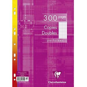 Clairefontaine 14712C One Pack of Double Perforated Sheets Film Wrapped Dimensions: A4 21 x 29,7 cm 300 Small Squares Pages White Paper 90 g Clairefontaine 14712C One Pack of Double Perforated Sheets Film Wrapped Dimensions: A4 21 x 29,7 cm 300 Small Squares Pages White Paper 90 g