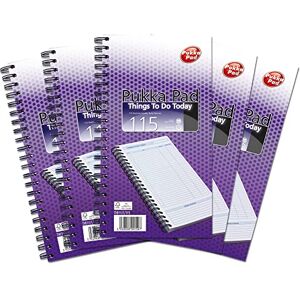 Pukka Pad , Things To-Do Today Note Pad – Pack of 5 Wirebound Notebooks with 115 Sheets of 80GSM Paper with Perforation – Includes Space for Appointments, Sketches, Lists, and More Pukka Pad , Things To-Do Today Note Pad – Pack of 5 Wirebound Notebooks with 115 Sheets of 80GSM Paper with Perforation – Includes Space for Appointments, Sketches, Lists, and More