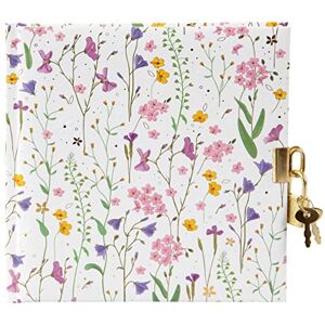 Goldbuch 44 454 Meadow Miracles White Diary with Flower Design, Notebook with Lock and 2 Keys, Dimensions 16.5 x 16.5 x 1.5 cm, Journal 96 White Pages, Cover Art Print, Book for Notes in White Goldbuch 44 454 Meadow Miracles White Diary with Flower Design, Notebook with Lock and 2 Keys, Dimensions 16.5 x 16.5 x 1.5 cm, Journal 96 White Pages, Cover Art Print, Book for Notes in White