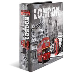 HERMA Lever Arch File Trend Cities with London Motif, A4, 70 mm Spine, with Inner Print, 1 Folder HERMA Lever Arch File Trend Cities with London Motif, A4, 70 mm Spine, with Inner Print, 1 Folder
