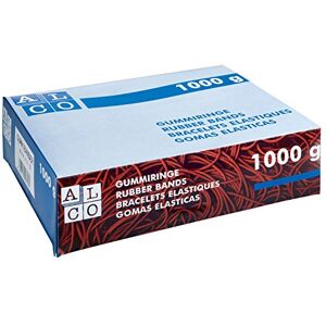 ALCO 5 Star 822523 Elastic Bands in Cardboard Box 1000 g 80 x 4 mm Red ALCO 5 Star 822523 Elastic Bands in Cardboard Box 1000 g 80 x 4 mm Red