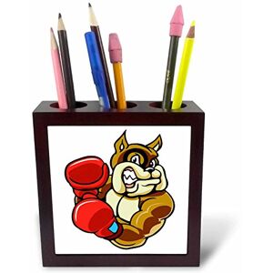 3dRose ph_223258_1 5-Inch Fighting Boxer Dog with Gloves Tile Pen Holder 3dRose ph_223258_1 5-Inch Fighting Boxer Dog with Gloves Tile Pen Holder