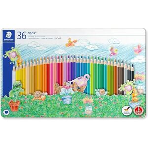 STAEDTLER Noris Club 145 SPM36 Colouring Pencils in Sport Design Tin Assorted Colours (Pack of 36) STAEDTLER Noris Club 145 SPM36 Colouring Pencils in Sport Design Tin Assorted Colours (Pack of 36)