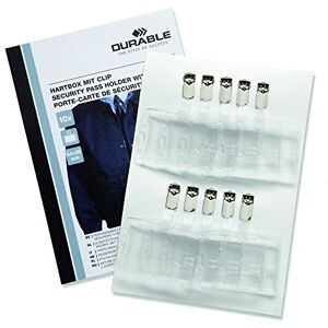 Durable Hartbox 869819 Name Tag Holder with Clip for Security Pass 54 x 85 mm Pack of 10 Durable Hartbox 869819 Name Tag Holder with Clip for Security Pass 54 x 85 mm Pack of 10